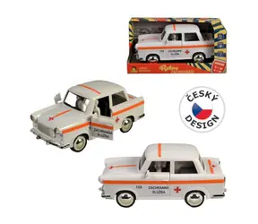 MaDe 98528 - Auto ambulance retro na setrvačník 6 x 17 x 8 cm