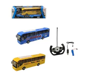 MaDe 07753 - Autobus na dálkové ovládání, 4 kanál, se světlem, 27mhz, 40 x 13 x 13 cm