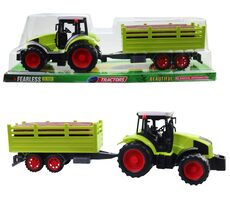 MaDe 23102 - Traktor s přívěsem, na setrvačník, 38 cm