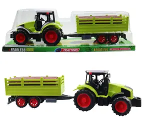 MaDe 23102 - Traktor s přívěsem, na setrvačník, 38 cm