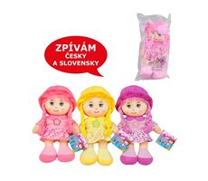 MaDe 13618 - Panenka textilní se zvukem, 26 cm