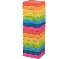GOKI Balanční hra dřevěná věž Jenga duhová / od 4 let