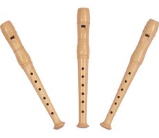 GOKI Dětská dřevěná flétna 20 cm přírodní / od 5 let
