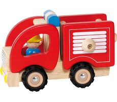 GOKI Dřevěné hasičské auto / od 2 let