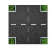 BRIXIES Plus 225.007 Designová podložka na stavění - křižovatka 25,5 x 25,5 cm