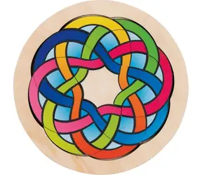 GOKI Dřevěné puzzle Hlavolam - kruh / 16 dílků / od 6 let