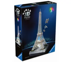 Ravensburger 3D Puzzle Iconics: Eiffelova věž (Noční edice) / 216 dílků / od: 8 let