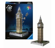 Ravensburger 3D Puzzle Iconics: Big Ben (Noční edice) / 216 dílků / od: 8 let