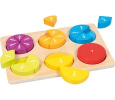 GOKI Dřevěné vkládací puzzle Zlomky / od 2 let