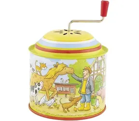GOKI Hrací skříňka Farma, melodie: Old McDonald farmu měl / od 12 měsíců
