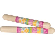 GOKI Ozvučná dřívka s květinkami / od 3 let