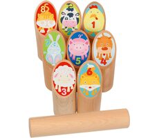 GOKI Vikingská hra Kubb Zvířátka / od 4 let