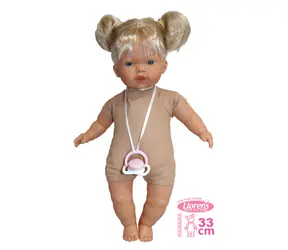 Llorens 331A AITANA - realistická panenka se zvuky a měkkým látkovým tělem - 33 cm / od 3 let