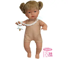 Llorens 383J JOELLE - realistická panenka se zvuky a měkkým látkovým tělem - 38 cm / od 3 let