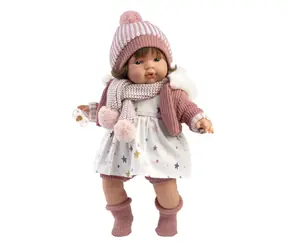 Llorens 38574 LOLA - realistická panenka se zvuky a měkkým látkovým tělem - 38 cm / od 3 let