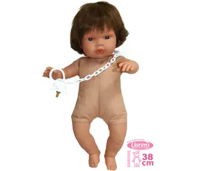 Llorens 385L LOLA - realistická panenka se zvuky a měkkým látkovým tělem - 38 cm / od 3 let