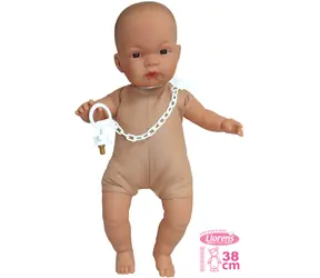Llorens 389P JOEL & JOELLE - realistická panenka miminko se zvuky a měkkým látkovým tělem - 38 cm / od  3 let