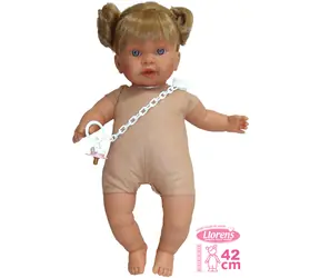 Llorens 422A ALEXANDRA - realistická panenka se zvuky a měkkým látkovým tělem - 42 cm / od 3 let
