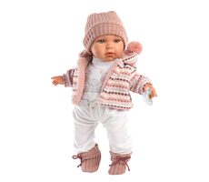 Llorens 42406 BABY JULIA - realistická panenka se zvuky a měkkým látkovým tělem - 42 cm / od 3 let