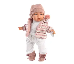 Llorens 42406 BABY JULIA - realistická panenka se zvuky a měkkým látkovým tělem - 42 cm / od 3 let