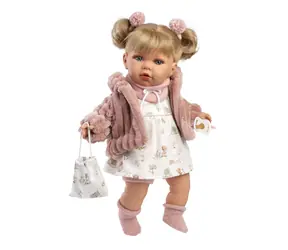 Llorens 42408 JULIA - realistická panenka se zvuky a měkkým látkovým tělem - 42 cm / od 3 let