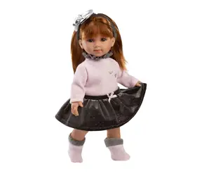 Llorens 53551 NICOLE - realistická panenka s měkkým látkovým tělem - 35 cm / od 3 let