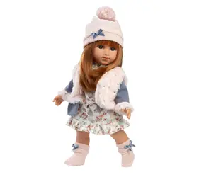 Llorens 53555 NICOLE - realistická panenka s měkkým látkovým tělem - 35 cm / od 3 let