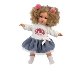 Llorens 53557 ELENA - realistická panenka s měkkým látkovým tělem - 35 cm / od 3 let
