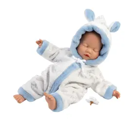 Llorens 63311 LITTLE BABY - spící realistická panenka miminko s měkkým látkovým tělem - 32 cm / od 3 let