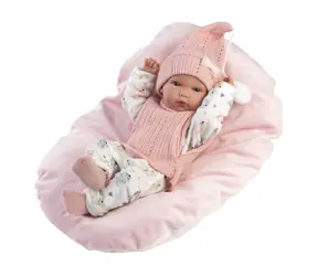 Llorens 63504 NEW BORN HOLČIČKA - realistická panenka miminko s celovinylovým tělem - 35 cm / od 3 let