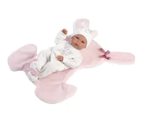Llorens 63598 NEW BORN HOLČIČKA - realistická panenka miminko s celovinylovým tělem - 35 cm / od 3 let