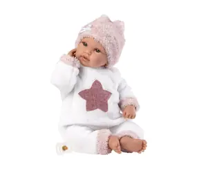 Llorens 63648 NEW BORN - realistická panenka miminko se zvuky a měkkým látkovým tělem - 36 cm / od 3 let