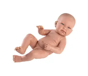 Llorens 73801 NEW BORN CHLAPEČEK - realistická panenka miminko s celovinylovým tělem - 40 cm / od 3 let