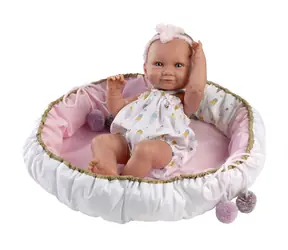 Llorens 73806 NEW BORN HOLČIČKA - realistická panenka miminko s celovinylovým tělem - 40 cm / od 3 let