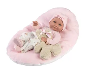 Llorens 73808 NEW BORN HOLČIČKA - realistická panenka miminko s celovinylovým tělem - 40 cm / od 3 let