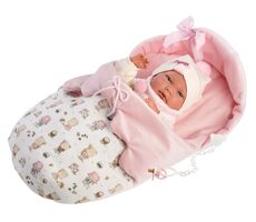 Llorens 73884 NEW BORN HOLČIČKA - realistická panenka miminko s celovinylovým tělem - 40 cm / od 3 let