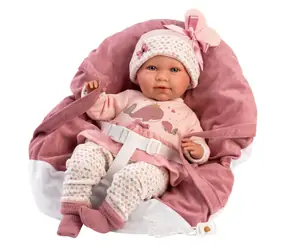 Llorens 74014 NEW BORN - realistická panenka miminko se zvuky a měkkým látkovým tělem - 42 cm / od 3 let