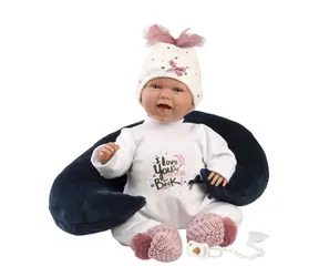 Llorens 74050 NEW BORN - realistická panenka miminko se zvuky a měkkým látkovým tělem - 42 cm / od 3 let