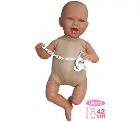Llorens 740S NEW BORN 2 v 1 - realistická panenka miminko se zvuky a měkkým látkovým tělem - 42 cm / od 3 let