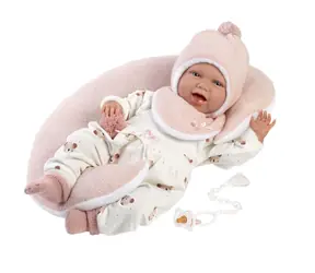 Llorens 74104 NEW BORN - realistická panenka miminko se zvuky a měkkým látkovým tělem - 42 cm / od 3 let