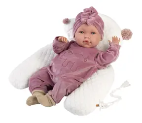 Llorens 74118 NEW BORN - realistická panenka miminko se zvuky a měkkým látkovým tělem - 42 cm / od 3 let