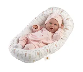 Llorens 74122 NEW BORN - realistická panenka miminko se zvuky a měkkým látkovým tělem - 42 cm / od 3 let