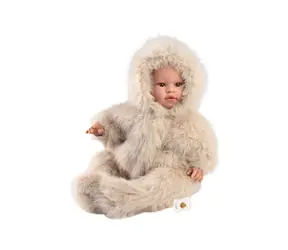 Llorens 74504 NEW BORN - realistická panenka miminko se zvuky a měkkým látkovým tělem - 45 cm / od 3 let