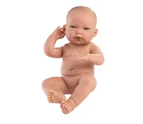 Llorens 84302 NEW BORN HOLČIČKA - realistická panenka miminko s celovinylovým tělem - 43 cm / od 3 let