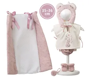 Llorens M635-44 obleček pro panenku miminko NEW BORN velikosti 35-36 cm / od 3 let