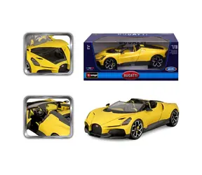 Bburago TOP - Bugatti Mistral - Yellow / měřítko 1:18