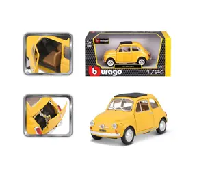 Bburago Fiat 500 F 1965 Yellow / měřítko 1:24