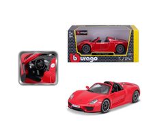 Bburago Plus Porsche 918 Spyder Red / měřítko 1:24
