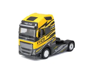 Bburago Haulers Custom Cabs Volvo FH16 Globetrotter 750 XXL Yellow / měřítko 1:43