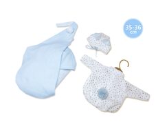 Llorens M635-65 obleček pro panenku miminko NEW BORN velikosti 35-36 cm / od 3 let